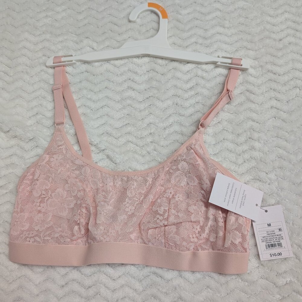 NWT-2PK Auden Lace Bralette-Med-1Pink & 1Black- Custom For KATKOUTURE